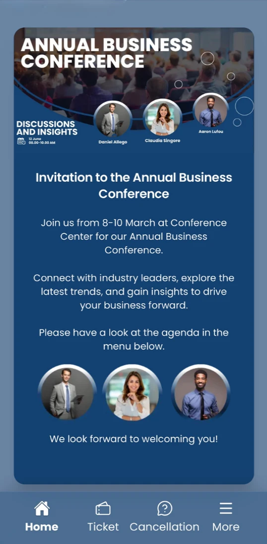 Treffio mobilapp skærmbillede 2